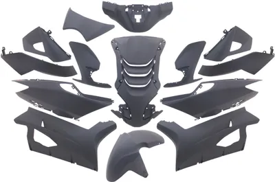 Immagine prodotto di Set di carenature Edge da 14 pezzi per Peugeot Speedfight 4 - Nero opaco