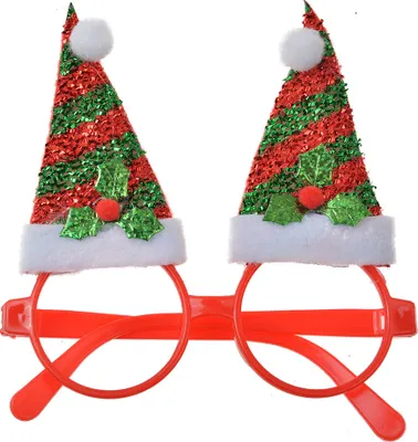 Produktbild von Clayre & Eef Weihnachtsbrille 13x3x15 cm Rot Kunststoff