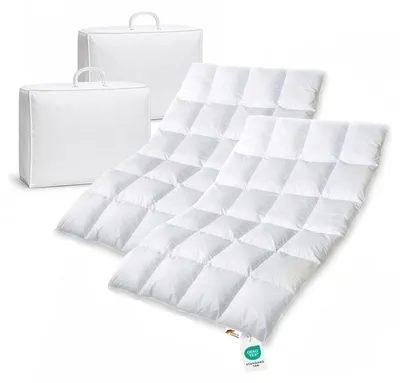 Produktbild von 2x 1600g e sibirische Daunen Federn Bettdecke Daunendecke 135x200