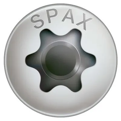 Produktbild von Spax Holzschraube Flacher Senkkopf T-STAR T20 4,5 x 50 Gesamtgewinde Edelstahl A2