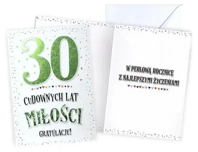 Zdjęcie produktu dla Karnet Rocznica ślubu 30 - Kukartka