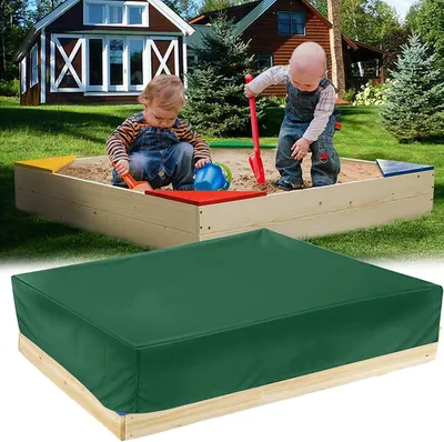 Zdjęcie produktu dla Plandeka Pokrowiec na Piaskownicę Wodoodporna 150x150x20 cm Oxford 210D