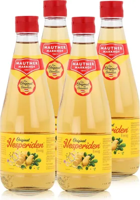 Produktbild von Mautner Hesperiden Essig 0,5L - Weingeistessig, Weinessig & Apfelsaft (4er Pack)