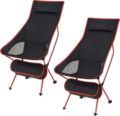Produktbild von 2er Set Campingstuhl, Campingstühle, Tragbarer Ultraleichter Kleiner Klappstuhl, mit Tragetasche und Taschen, Schnelle Demontage und Montage, Zum Angeln, Picknick, Camping, Outdoor, Wandern