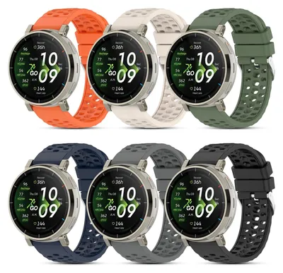 Imagen del producto de 6 pulseras de silicona de 20 mm, correas deportivas ajustables de repuesto para smartwatch