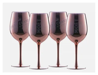 Zdjęcie produktu dla Kieliszki do szampana wina MOET CHANDON 4 szt zestaw różowe złoto