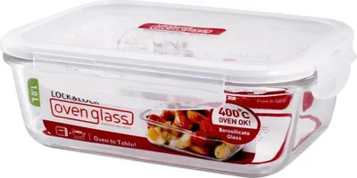Produktbild von Lock & Lock LLG445, Box, Rechteckig, 1 l, Transparent, Glas, 400 °C