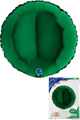 Obrázok produktu pre Fóliový balón - okrúhly, tmavozelený 46 cm, Grabo