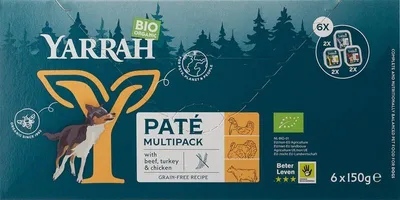 Productafbeelding van Yarrah Hondenvoer Multipack Pate Kip Rund Kalkoen (6 X 150 gr)