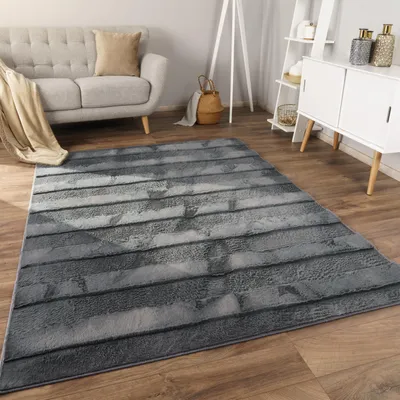 Produktbild von Teppich Bubble Wohnzimmer Schlafzimmer Hochflor Fell Geometrisches Design 3D Grösse 120x160 cm