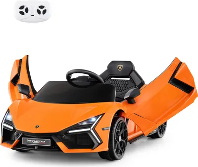 Produktbild von COSTWAY Elektroauto Lamborghini Revuelto, 12V Elektro Kinderauto mit LED Scheinwerfer, Fernbedienung, Hupe & Musik, 3-5 km/h für Kinder 3+ Orange