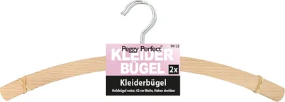 Produktbild von Peggy Perfect Holz-Kleiderbügel ohne Steg natur 2er Pack