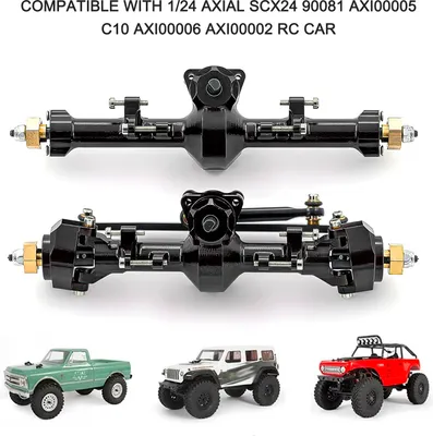 Obrázok produktu pre Náhradná predná náprava RC auta zo zliatiny hliníka pre 1/24 Axial SCX24 90081 AXI00005 C10 AXI00006 AXI00002