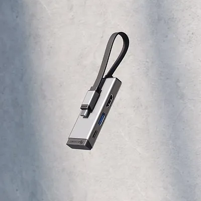 Zdjęcie produktu dla Alogic Adapter 3 in 1 USB-C -> HDMI/USB-A/100W PD