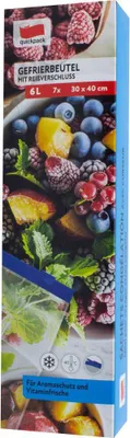 Produktbild von Gefrier-/Allzweckbeutel mit Reißverschluss 6,0 l, 7 Stück 30 x 40 cm