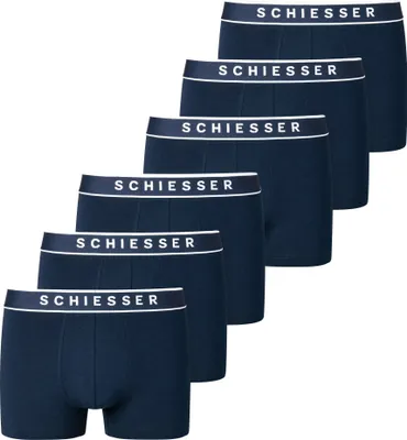 Produktbild von SCHIESSER Herren Shorts 6er Pack - Serie "95/5", Logobund, S-XXL Dunkelblau S