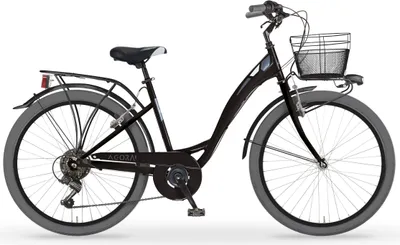 Produktbild von MBM Agorà Citybike 24 Zoll Schwarz mit 6-Gang Kettenschaltung und Stahlrahmen