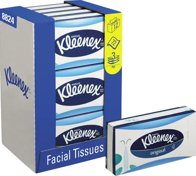 Produktbild von Kleenex Kosmetiktücher 12x 72 Tücher 8824, Weiß, Faser, Einfarbig, Vereinigtes Königreich, 200 mm, 864 Stück(e)