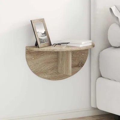 Zdjęcie produktu dla Regał ścienny vidaXL z drewna dębowego Sonoma, 48 x 24 x 24 cm, materiał drewnopochodny