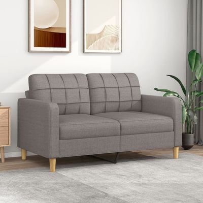 2místná pohovka taupe 140 cm látka