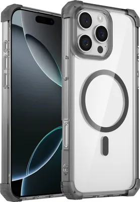 Obrázek produktu pro Magnetické pouzdro pro iPhone 16 Pro kompatibilní s MagSafe, nárazuvzdorné, vojenská ochrana průhledné pouzdro černé