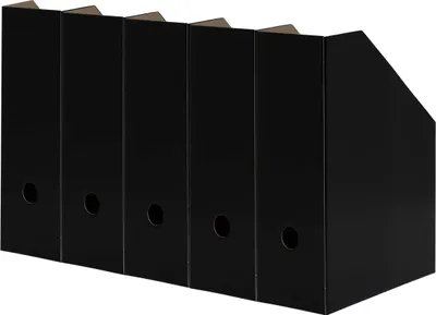 Produktbild von LANDRÉ Stehsammler A4, aus stabilem Karton, 10,5 cm breit, schwarz, 5 Stück