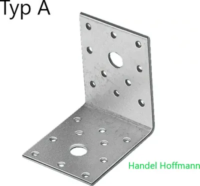 Produktbild von Winkelverbinder Holzverbinder Typ A 90x90x65x2,5 10 Stück