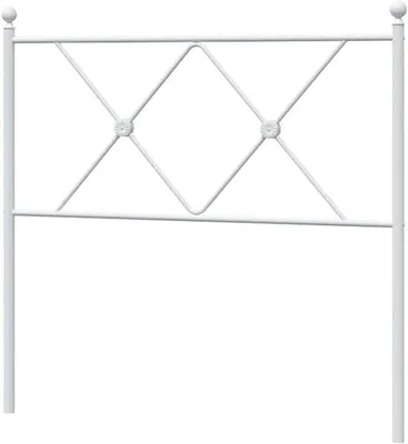 Productafbeelding van Metalen bedframe - Bed - Compleet - Klassiek - Modern - 90 cm - Wit
