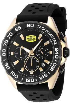 Obrázek produktu pro Invicta Racing 47769 Pánské Hodinky - Quartz Hnutí - Nerezová Ocel s Černým Ciferníkem - 43 mm
