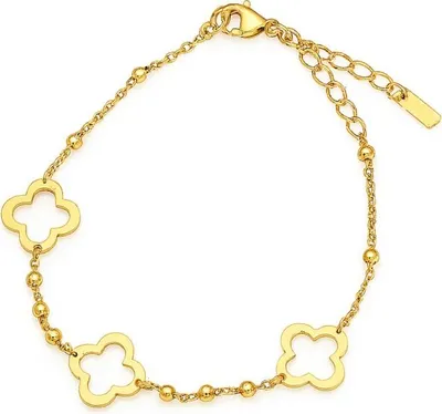 Immagine prodotto di Bracciale Flamenco Mystique da donna in acciaio chirurgico placcato oro 14k BST1556