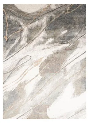 Produktbild von Waschbarer Teppich Abstrakt - Misha Lines Creme Grau