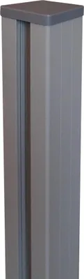 Immagine prodotto di GroJa Palo per recinzione in alluminio 7x7 con cappuccio, grigio argento DB701 1900 mm