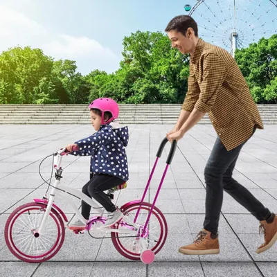 Image de Vélo pour enfants réglable avec poignée de poussée