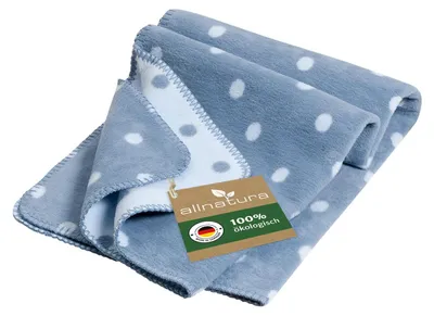 Produktbild von Babydecke – Aus Baumwolle – Decken für das Babybett – 75 x 100 cm – Blau