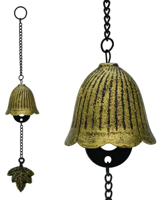 Immagine prodotto di Campanello a forma di foglia, in ghisa e bronzo, per giardino e casa