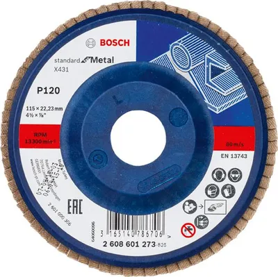 Produktbild von Fächerschleifscheibe X431 Standard for Metal, gerade, 115 mm, 120, Kunststoff