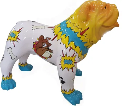 Produktbild von Design Figuren Skulpturen Moderne Bulldogge Skulptur Deko Skulpturen Dekoration