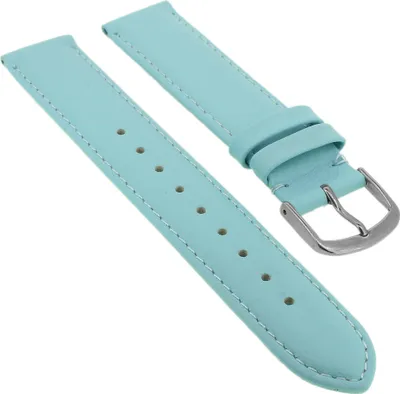 Produktbild von Herzog Beach Uhrenarmband aus weichem Kalbsleder Türkis 20450S, Stegbreite:12mm