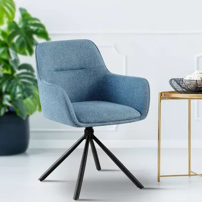 Produktbild von Stuhl HLO-CP142 Stoff blau