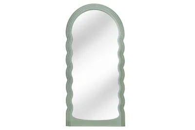 Produktbild von riess-ambiente Design Wandspiegel WAVE 160cm salbeigrün Spiegel Dekoration Dekospiegel Ganzkörperspiegel