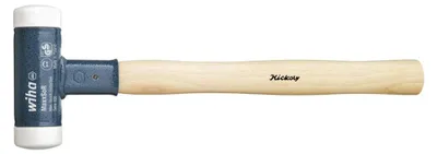 Immagine prodotto di Mazza Wiha soft-face non ribattuta, molto dura con manico in legno di hickory, testa tonda (39012) 50 mm