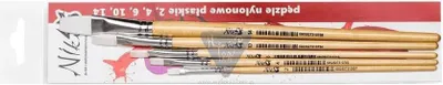 Obrázok produktu pre Ploché nylonové kefy Niki 4/ 2+4+6+10+14
