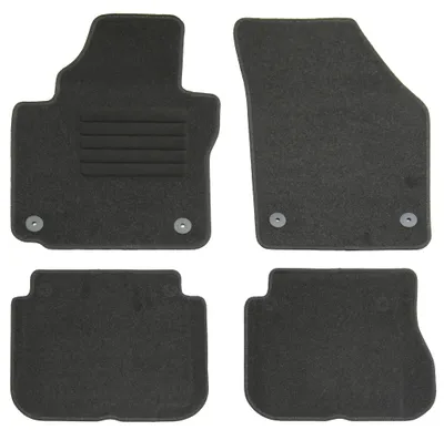 Produktbild von Fußmatten-Set für VW Caddy Combi 5-Sitzer, 01/2007-05/2015, 4-teilig, Schwarz
