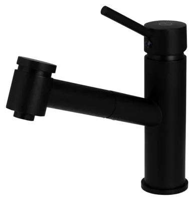 Obrázok produktu pre Kúpeľňová batéria s výsuvnou hubicou, čierna, Voss Aquanello