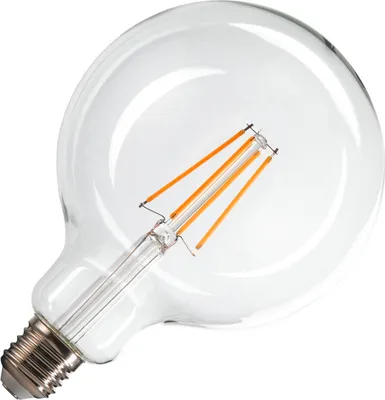 Produktbild von SLV 1005310 G125 E27, LED Leuchtmittel, Lampe transparent 7,5W 2700K CRI90 320°