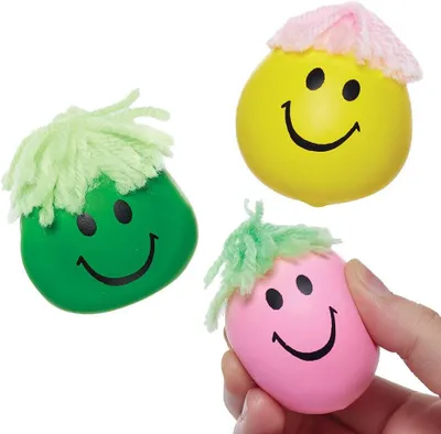Produktbild von Smiley-Dehnungsbälle – Set mit 5 Stück – Sensorische Smiley-Stressbälle