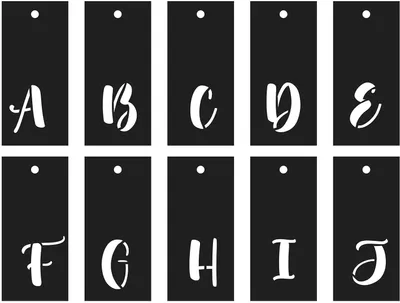 Produktbild von Schablonen Alphabet Kalligraphie