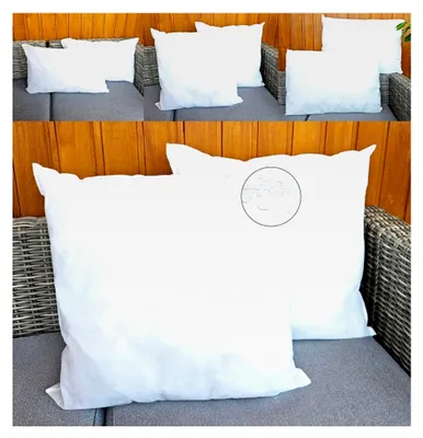 Produktbild von 2er Set Innenkissen Kissenfüllung 30x50 45x45 40x60cm Wasserfest Wetterfest Kopfkissen Zierkissen Outdoor Kissen, Größe: 45 x 45 cm