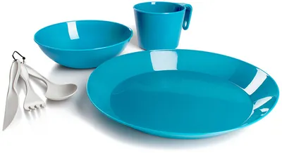 Image de GSI Outdoors Cascadian - Set de vaisselle pour 1 personne (lot de 6), 213 g, rouge ; 77311