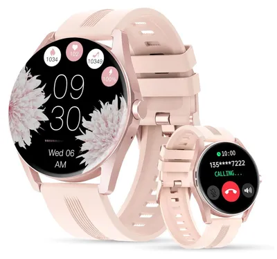 Produktbild von Damen Smartwatch mit telefonfunktion Bluetooth Sprachassistent Uhr Herzfrequenzmesser Oxymeter Multisportuhr Benachrichtigung Blutdruck Android IOS